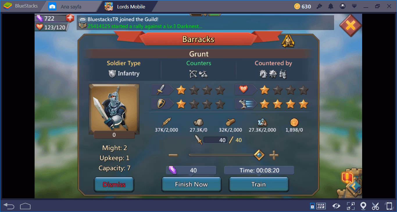 How do I use the troop training calculator?