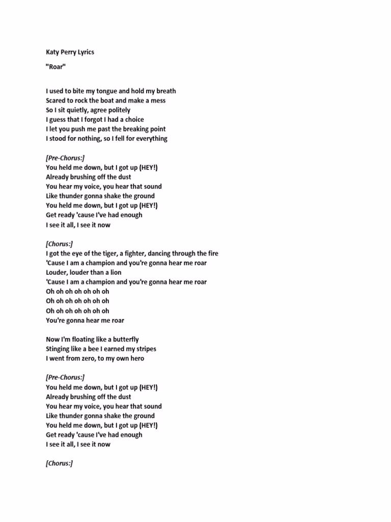 Is 'Roar' a platinum song?