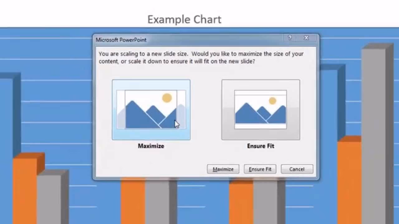 What happens if I change the slide size in PowerPoint?