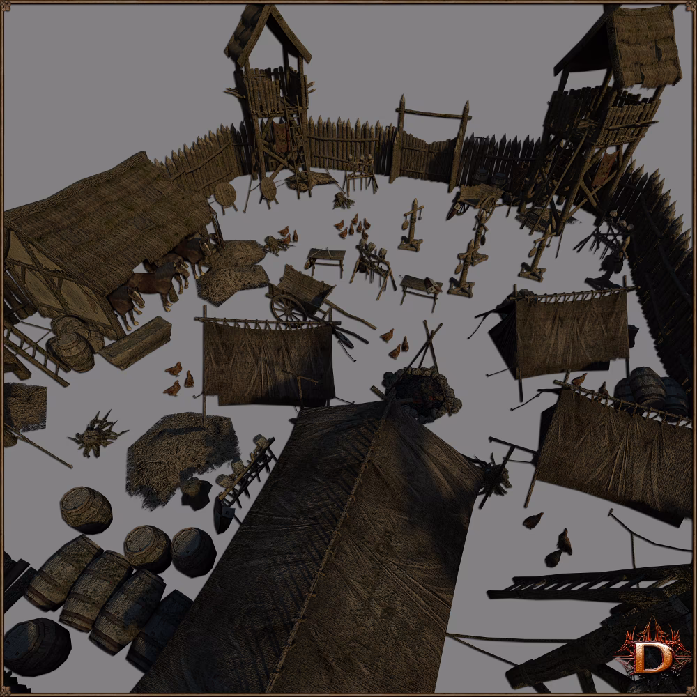 What was a medieval encampment?