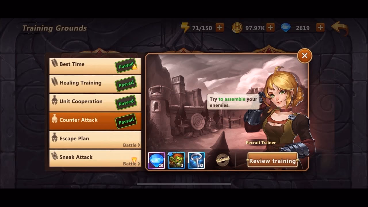 How many blizzards do you get for counter attack mission?