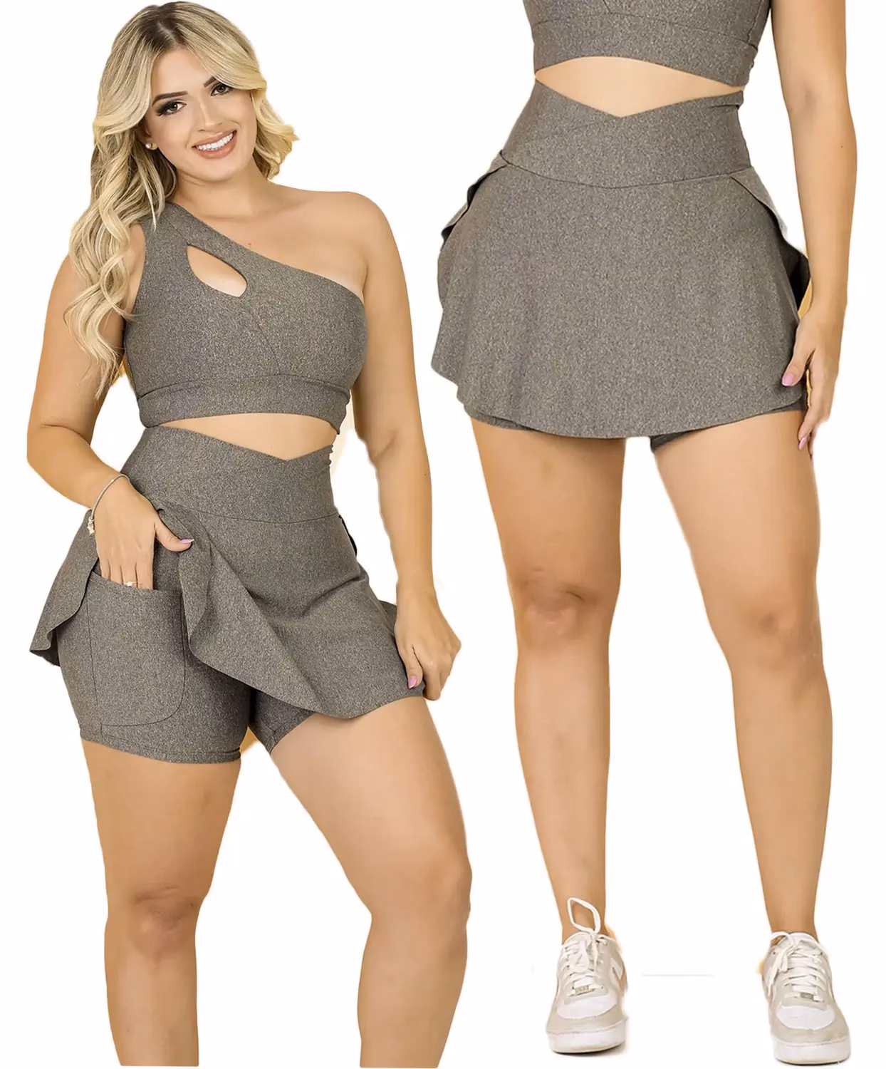 Quais são os diferentes modelos de saia fitness?