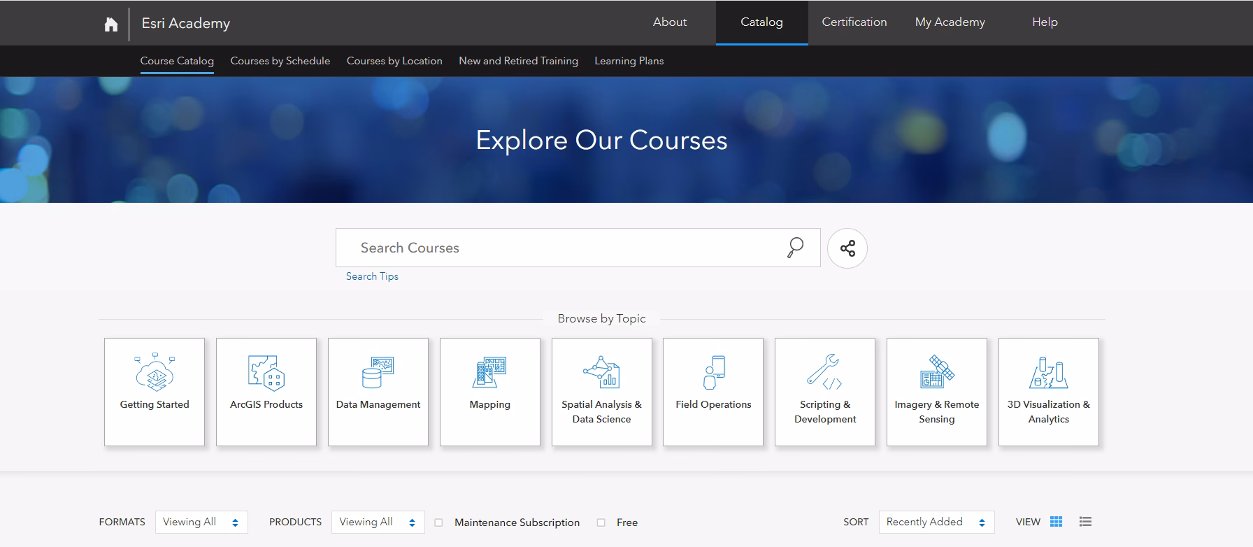 How do I access Esri e-learning?