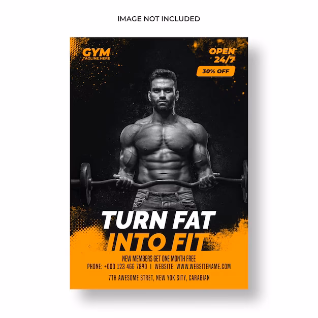 How do I add gym information to a flyer?