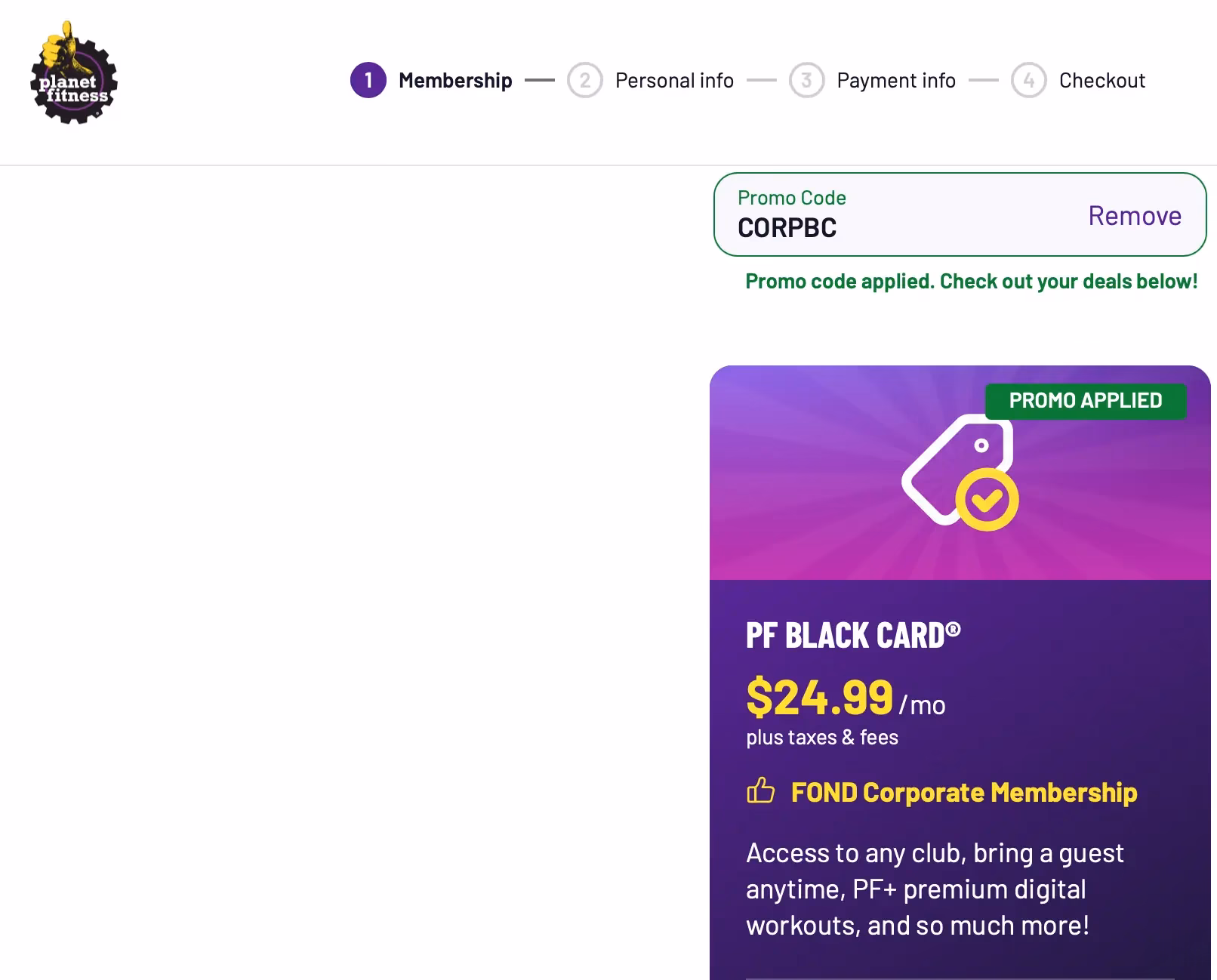 How do I get 50% off at Planet Fitness?