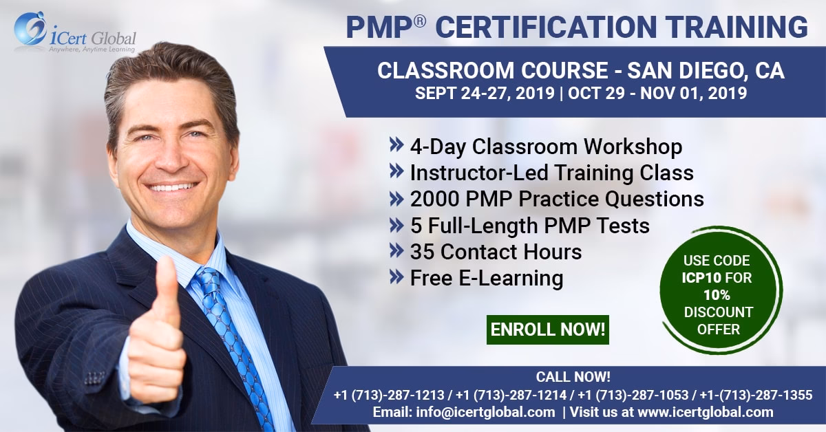 Which San Diego organizations are looking to hire for the PMP exam?