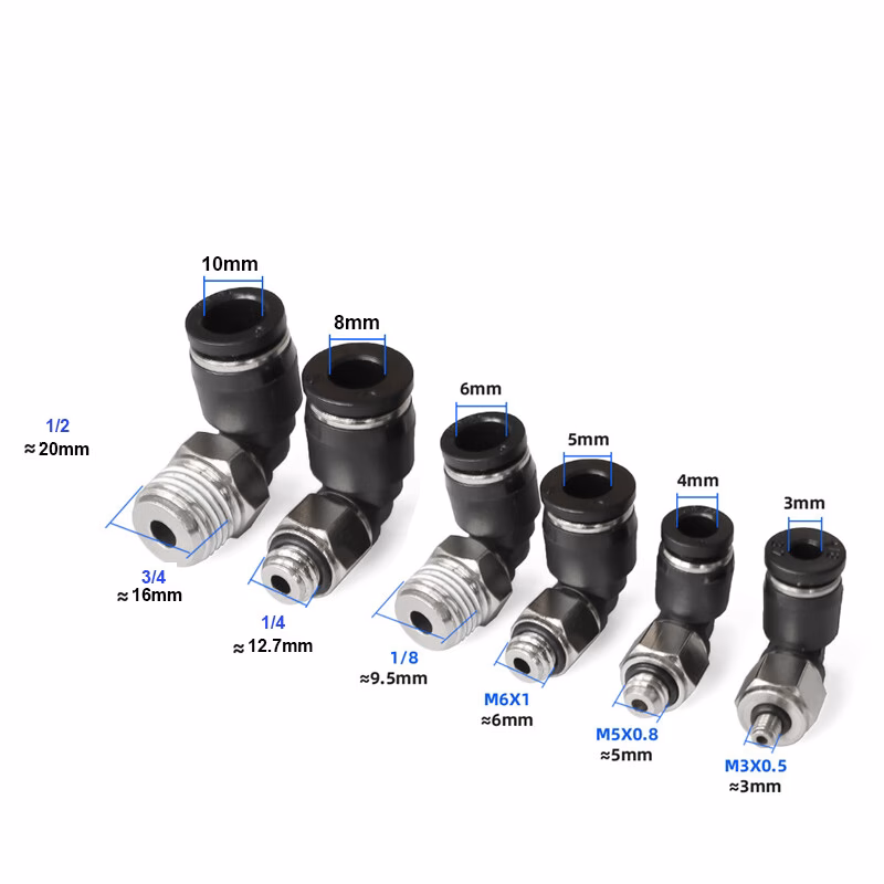 Why is thread type important in pneumatic fittings?