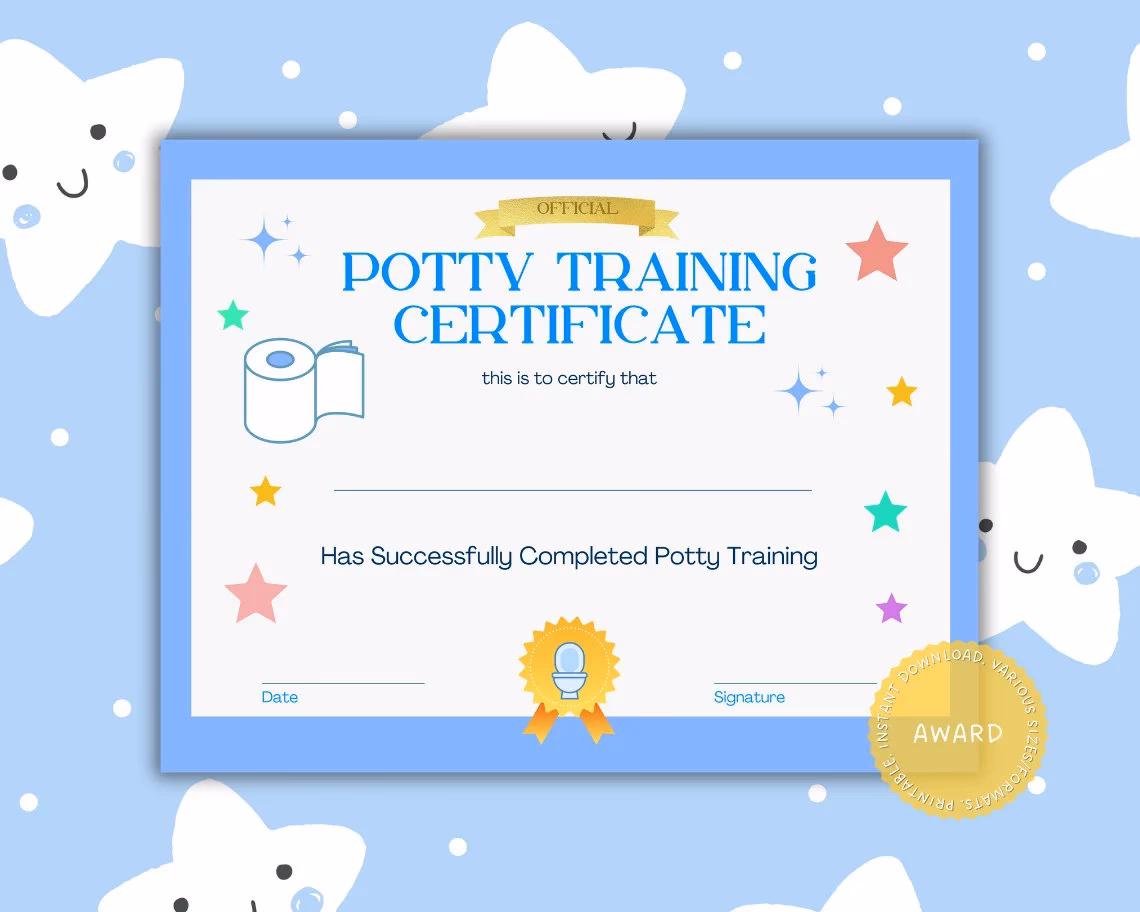 When should I give my Child a potty training certificate?
