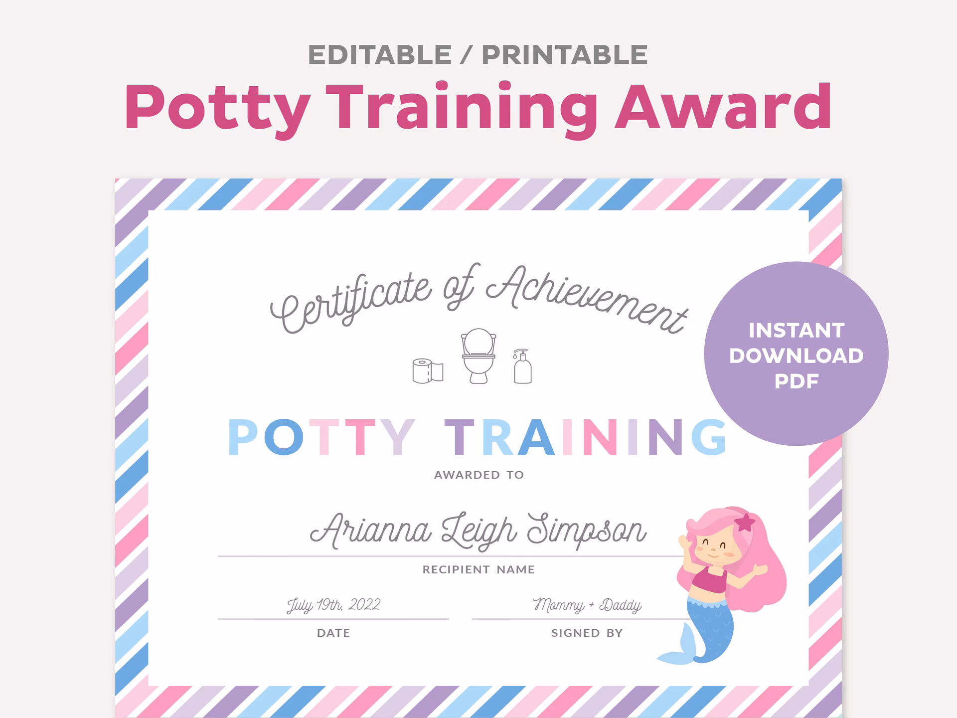 How can I reward my child for potty training?