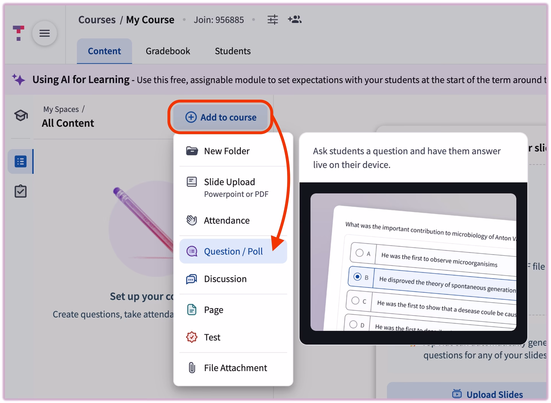 How do I add questions to a Microsoft forms quiz?