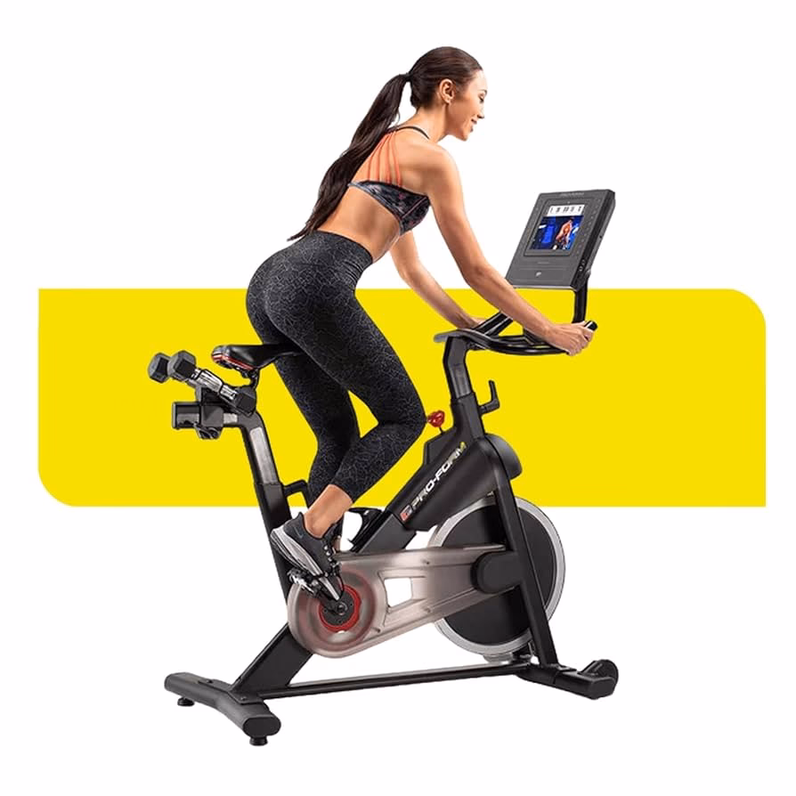 How does the Pro Fitness Electronic exercise bike work?