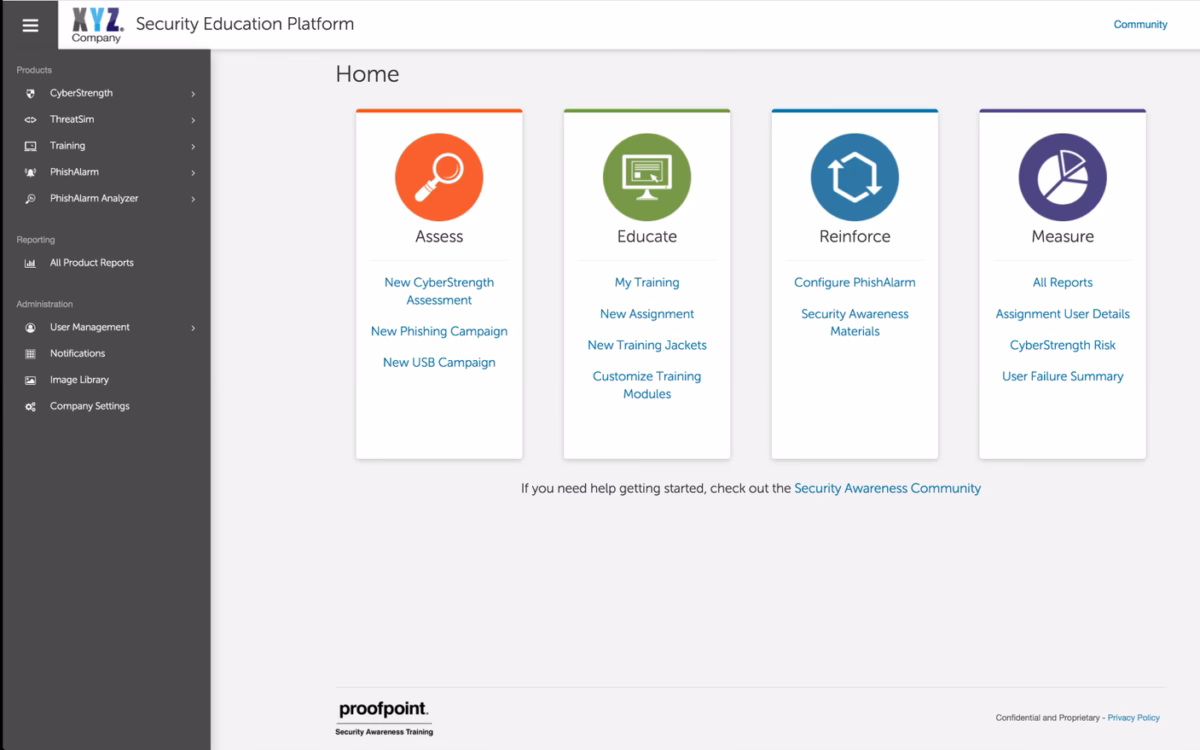 How does Proofpoint improve security awareness?
