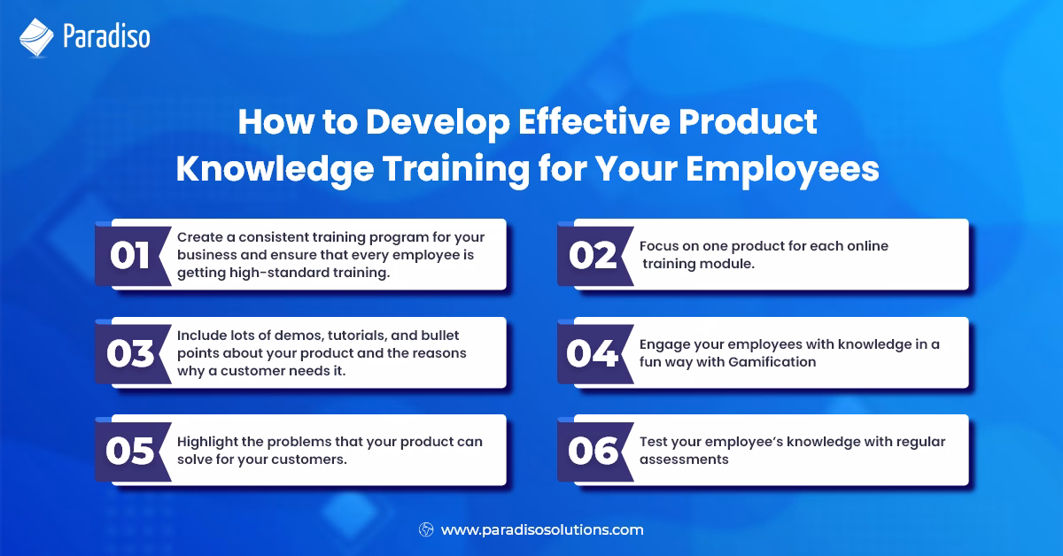 How do I create a product knowledge training program?