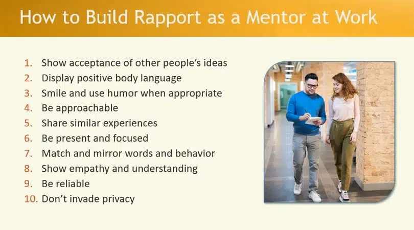 How do you establish a rapport?