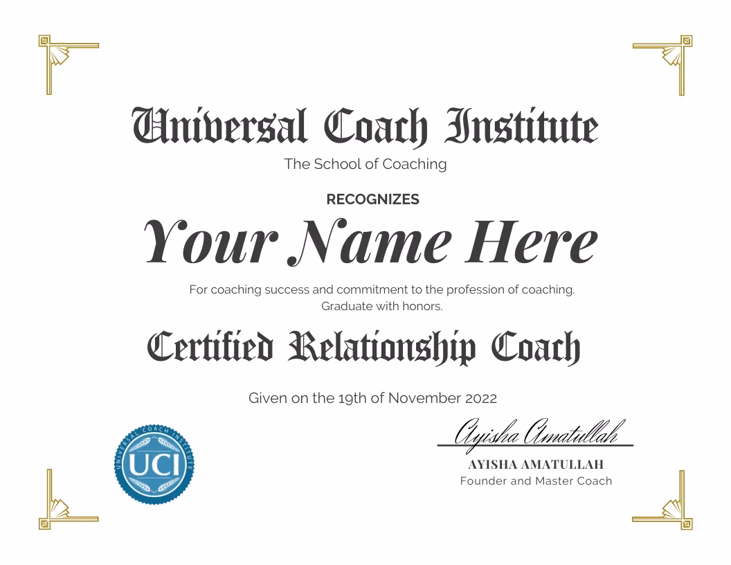 How many hours is a relationship coach training program?