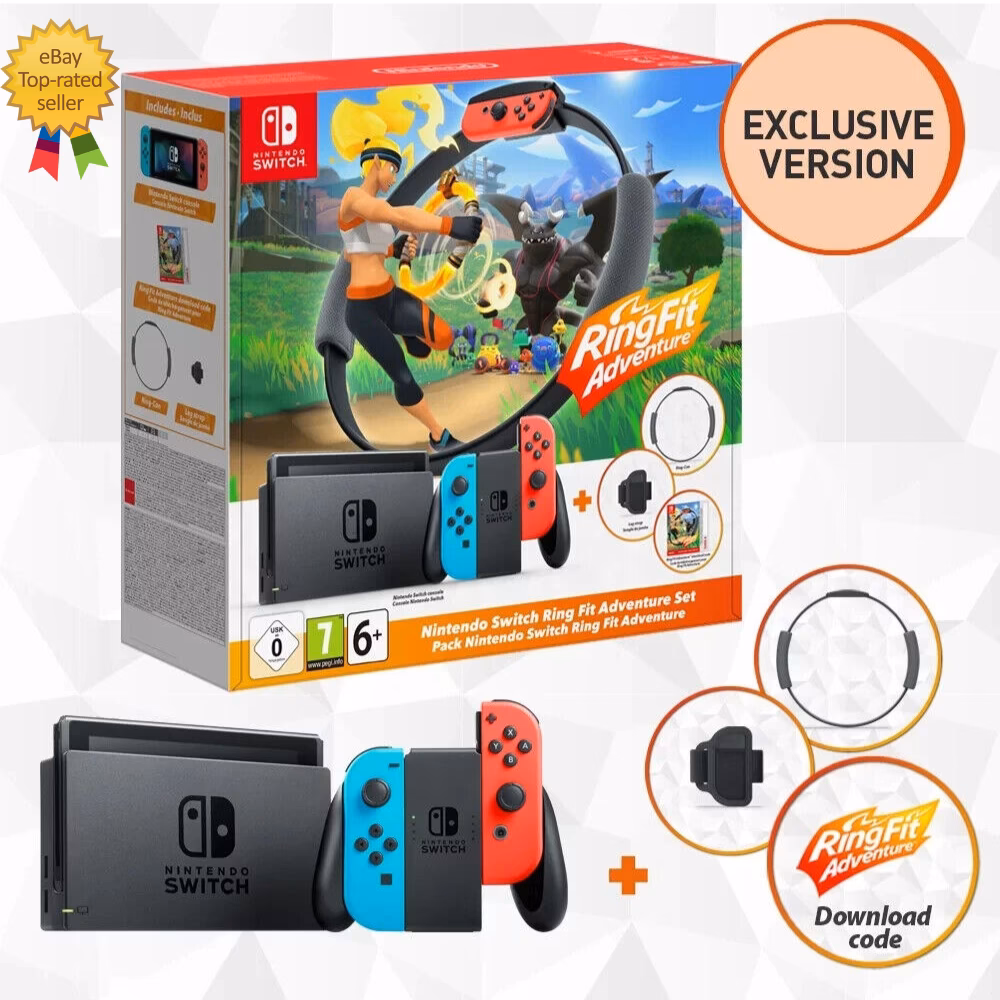 What accessories are included in the Ring Fit Adventure Game box?