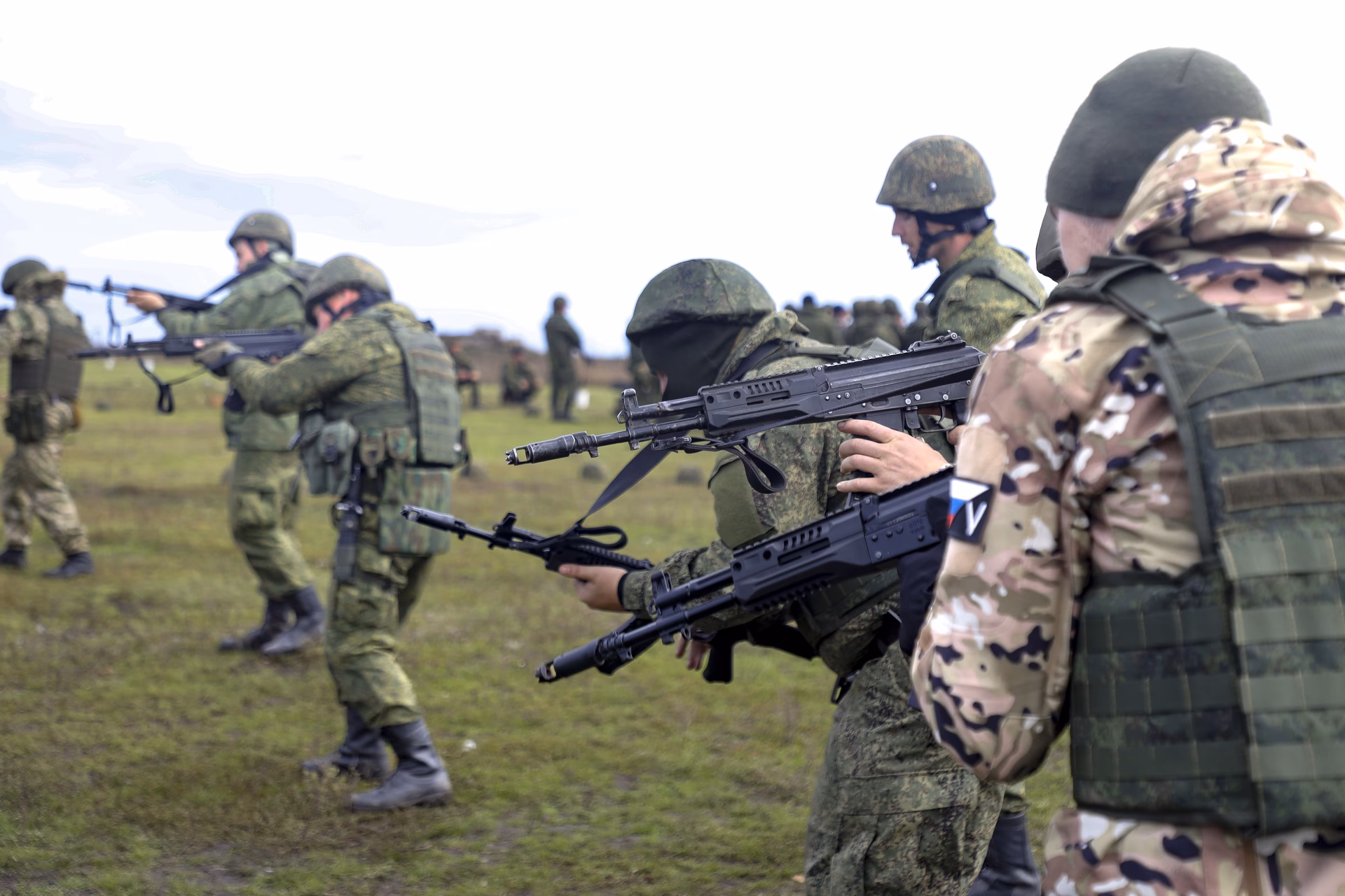 Where are Russian army reservists preparing for military exercises?