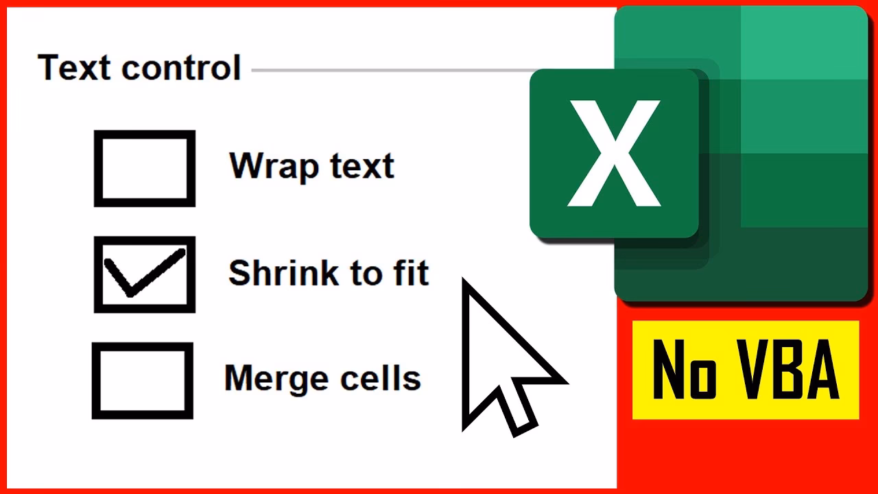 How to shrink text in Excel without adjusting row height or column width?