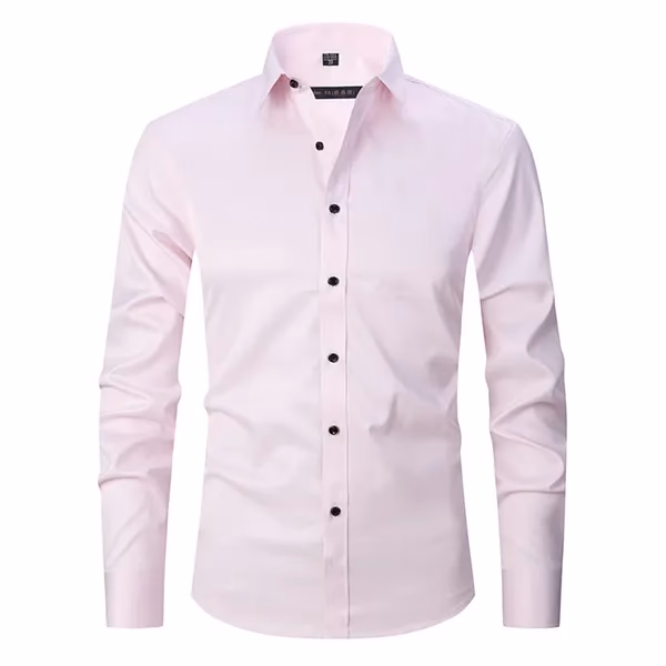 What are men's formal shirts made of?