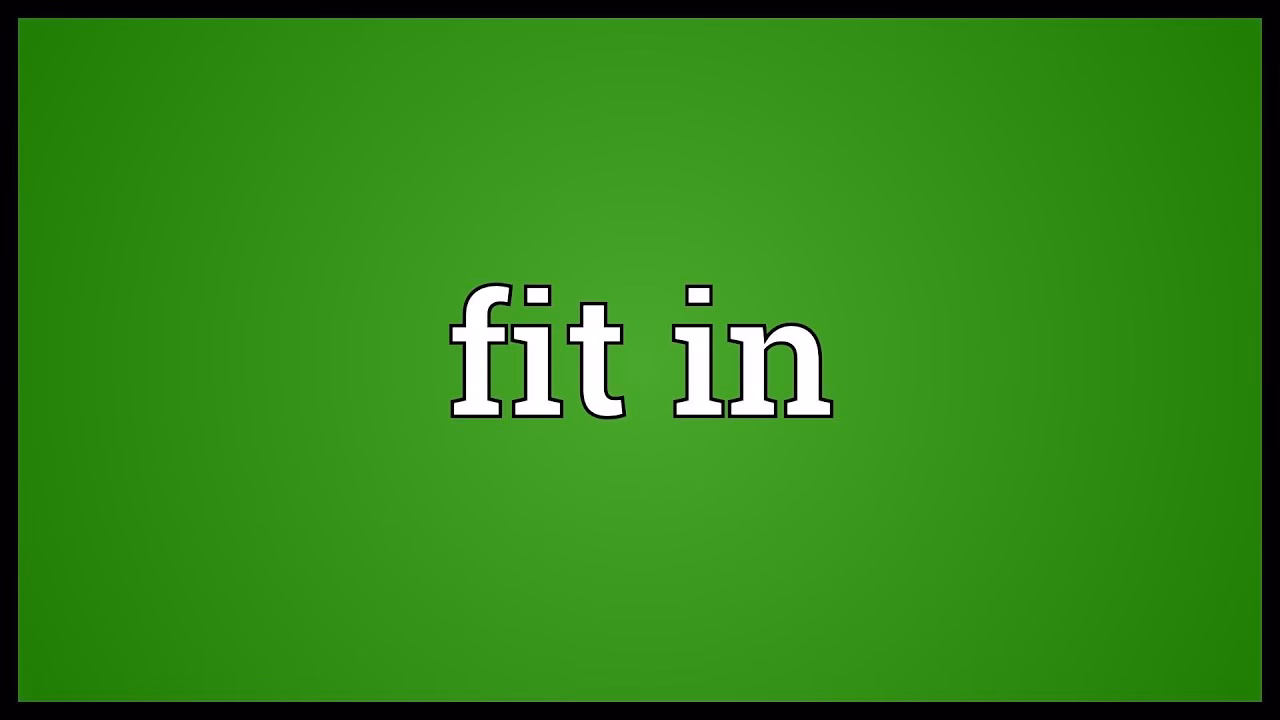 What is the difference between fit in and fit into?