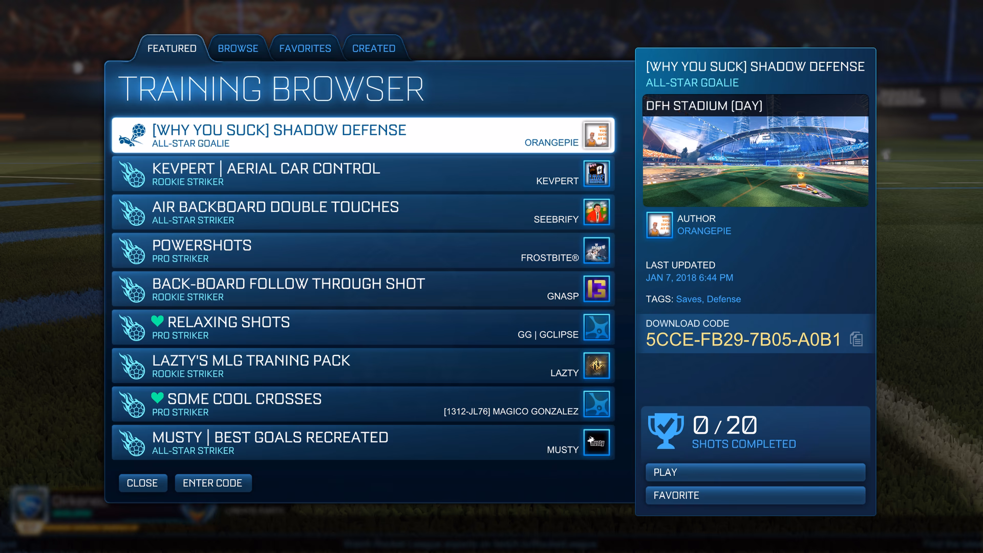 What is the best Rocket League training map?