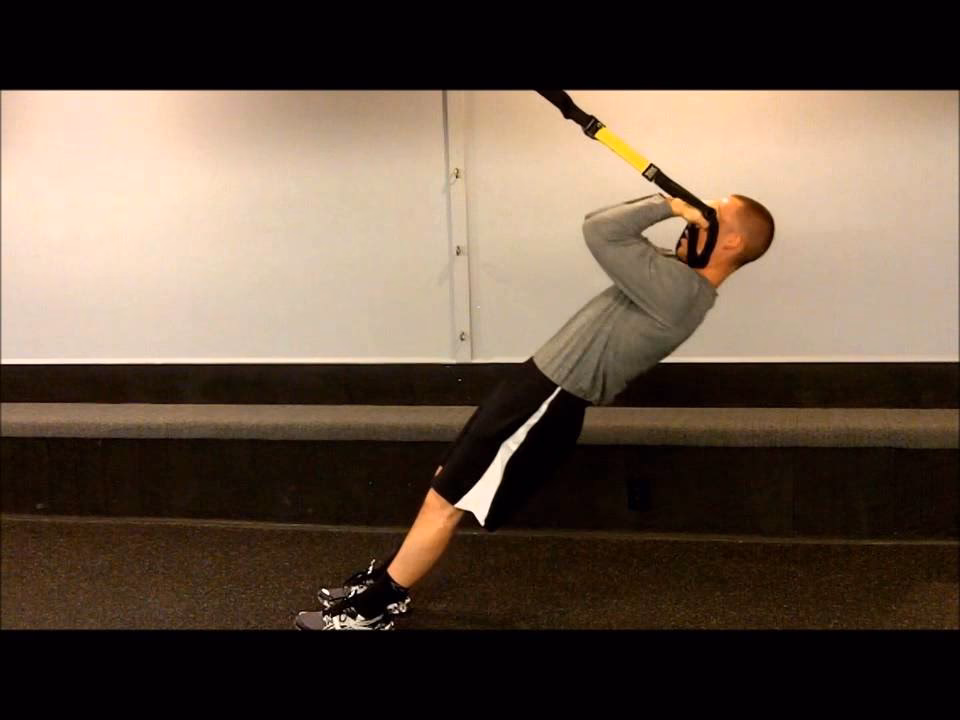 How do I intensify a TRX bicep curl?