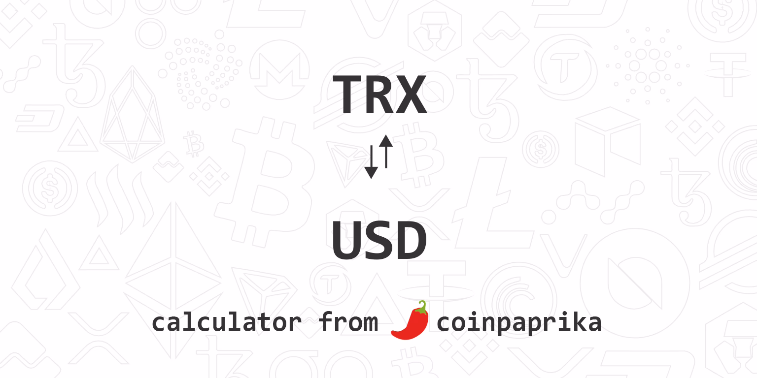 How to convert TRX to USD?