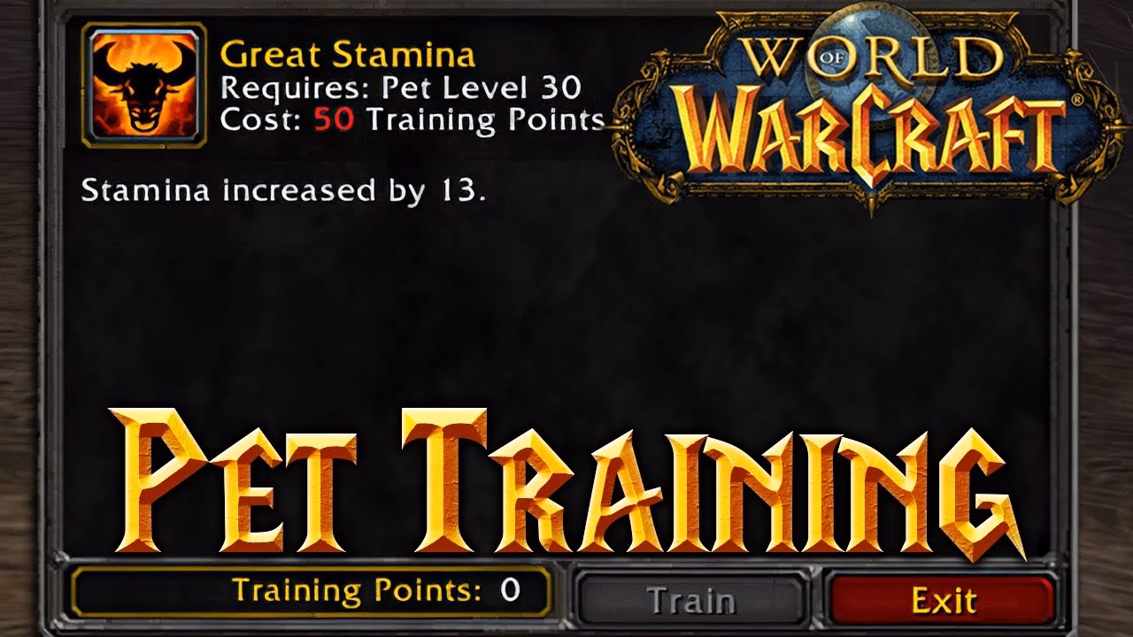 Can you reset pet training points in WoW Classic?