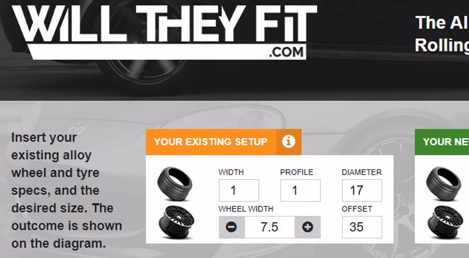 Does willtheyfit have a wheel width calculator?