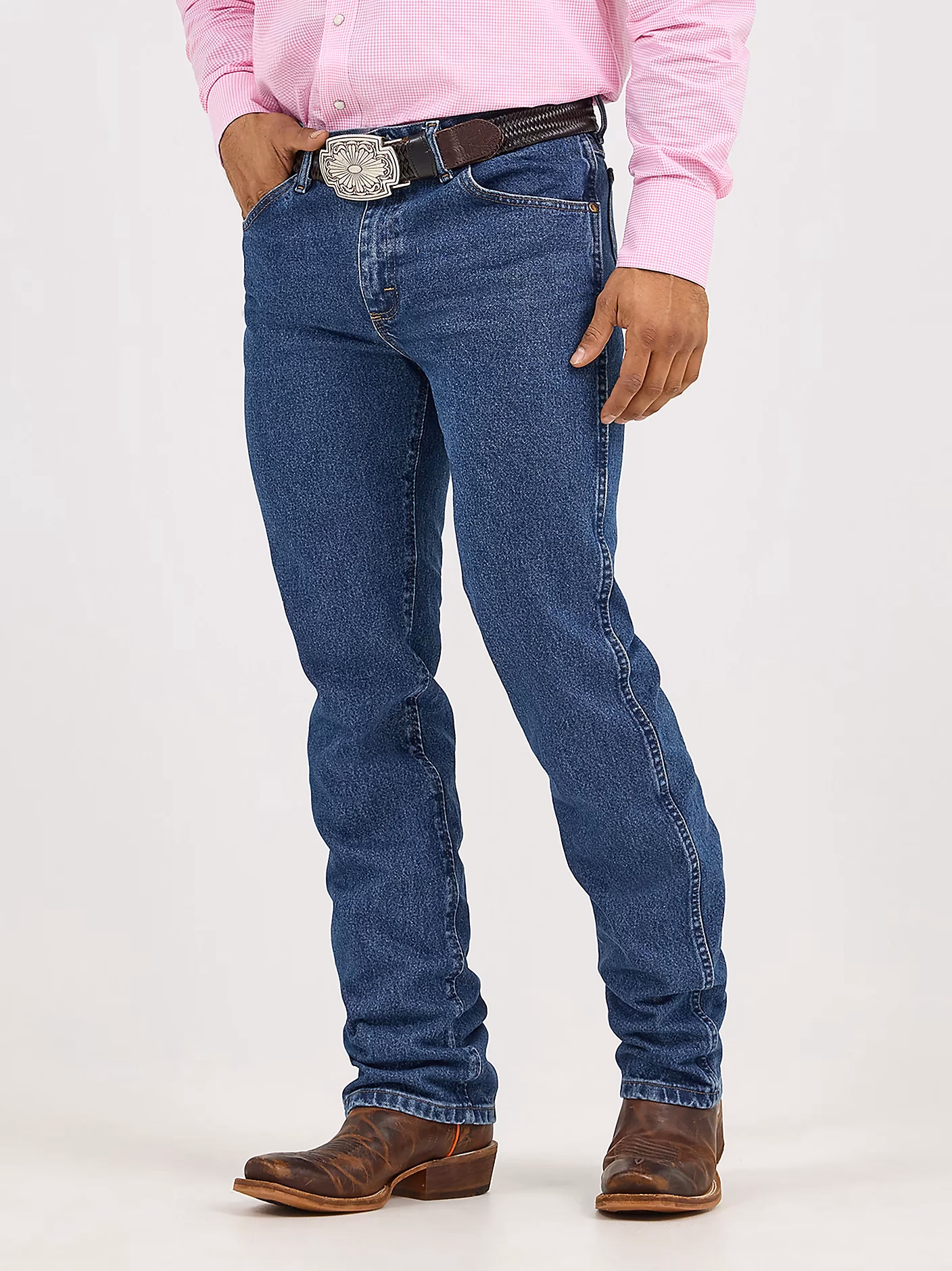 What are premium performance cowboy cut slim fit jeans?